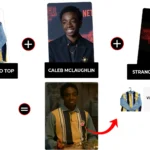 stranger things season 05 episode 08 caleb mclaughlin striped polo top