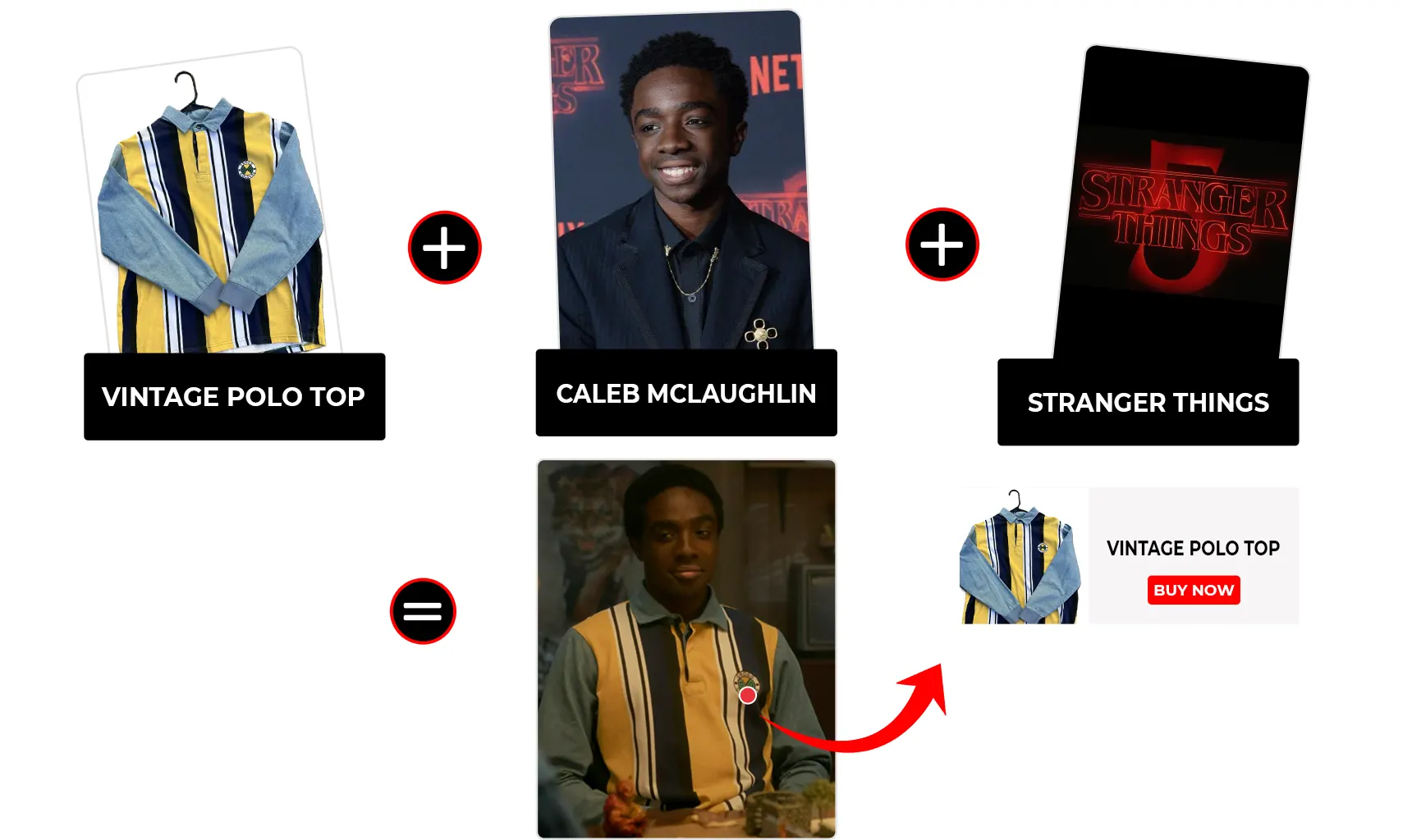 stranger things season 05 episode 08 caleb mclaughlin striped polo top