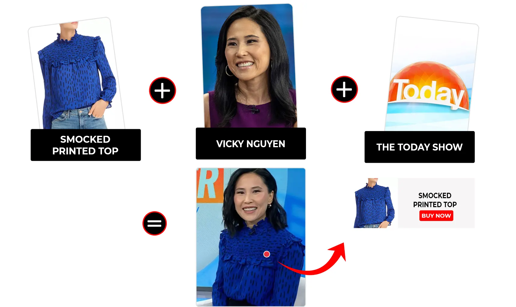 the today show january 2026 vicky nguyen printed smocked top