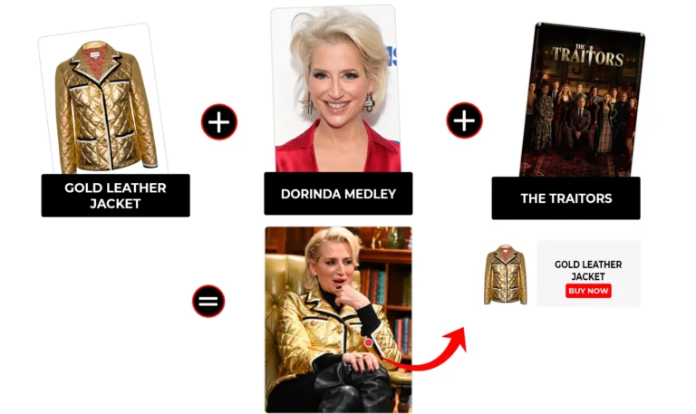 The Traitors US Season 04 Episode 01 Dorinda Medley Gold Quilted Jacket