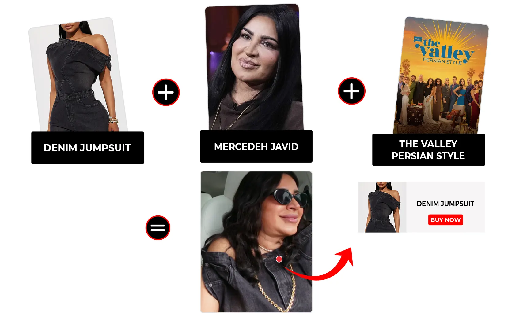the valley persian style season 01 episode 02 mercedeh javid black denim jumpsuit