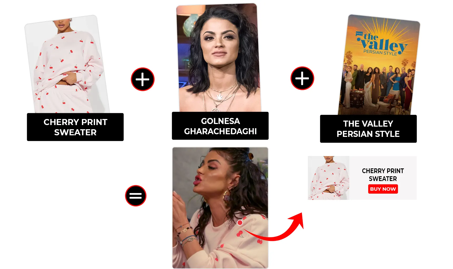 the valley persian style season 01 episode 03 golnesa gharachedaghi cherry print sweater
