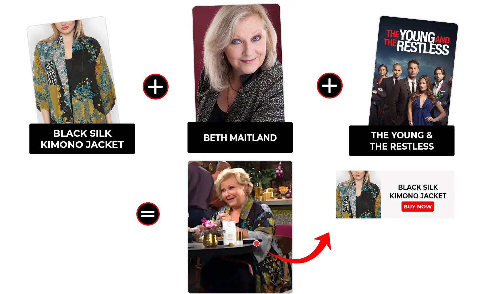 the young and the restless december 2025 beth maitland black silk kimono jacket