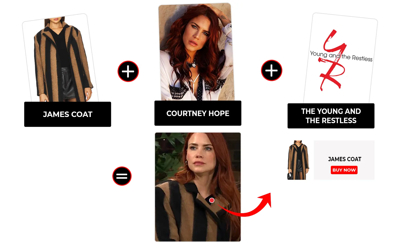 the young and the restless december 2025 courtney hope black and brown coat