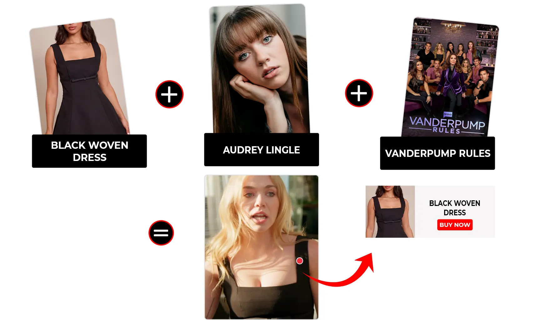 vanderpump rules s12 e04 audrey lingle premium black woven belt detail shift dress