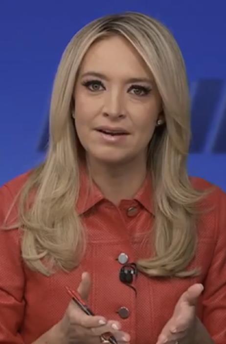 The Five January 2026 Kayleigh McEnany Red Leather Jacket