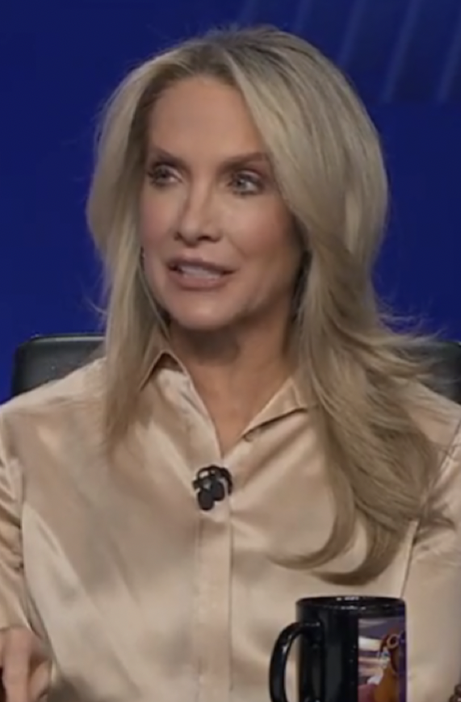 The Five January 2026 Dana Perino Gold Satin Shirt