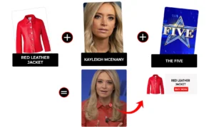 the five january 2026 kayleigh mcenany red leather jacket